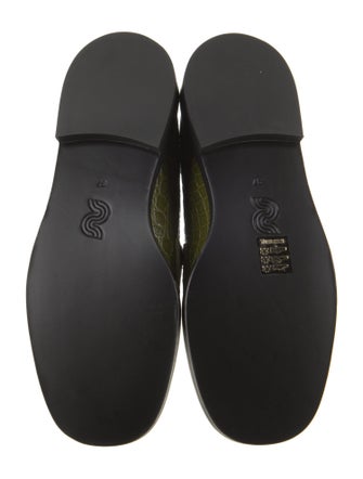 Nicole Saldana Embossed Leather Colorblock Pattern Loafers