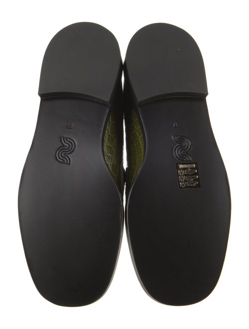 Nicole Saldana Embossed Leather Colorblock Pattern Loafers