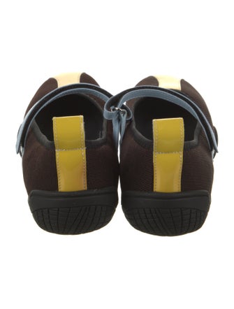 Nicole Saldana Leather Colorblock Pattern Mary Jane Flats