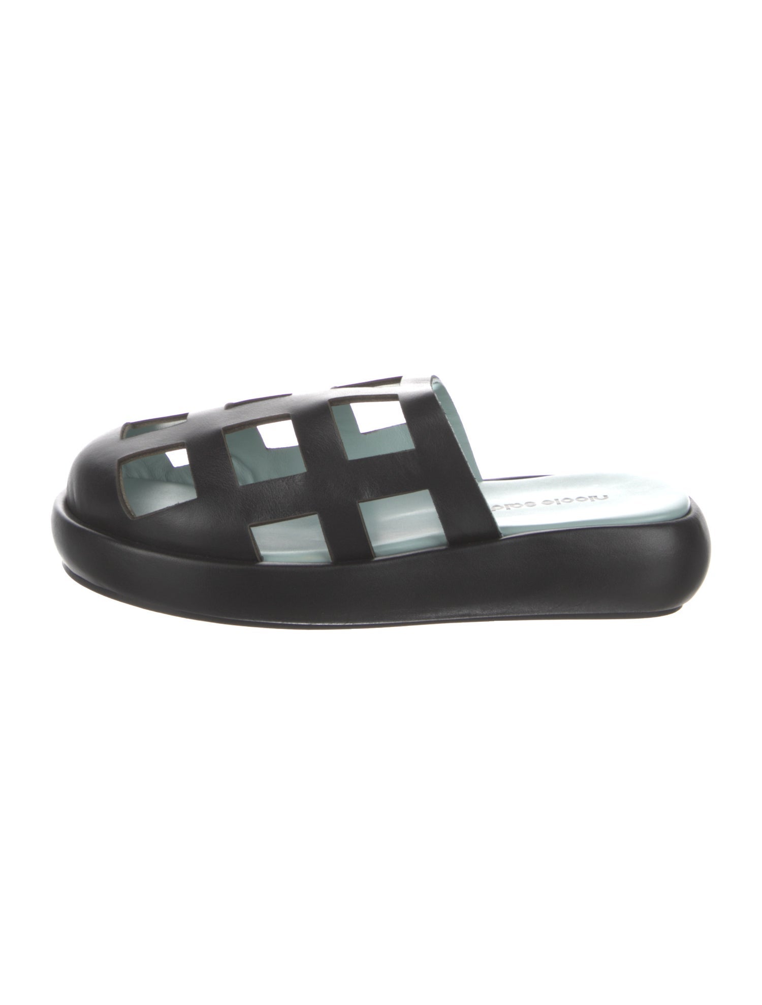 Nicole Saldana Leather Slides