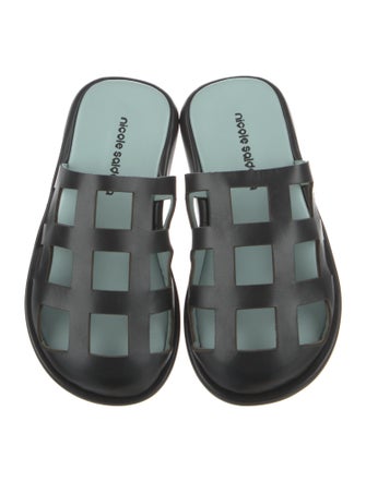 Nicole Saldana Leather Slides