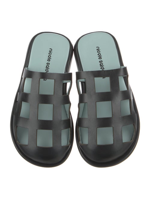 Nicole Saldana Leather Slides