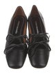 Nicole Saldana Leather Bow Accents Ballet Flats