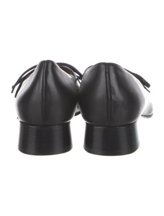 Nicole Saldana Leather Bow Accents Ballet Flats