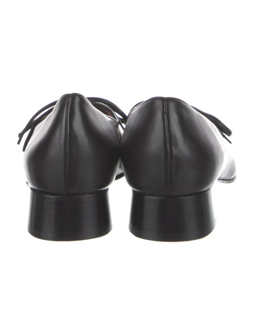 Nicole Saldana Leather Bow Accents Ballet Flats