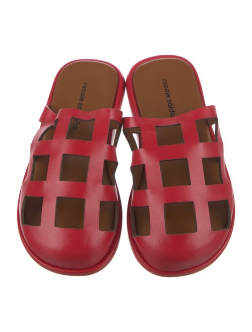 Nicole Saldana Leather Slides