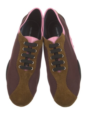 Nicole Saldana Colorblock Pattern Scalloped Accent Sneakers