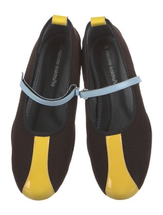 Nicole Saldana Mesh Colorblock Pattern Mary Jane Flats