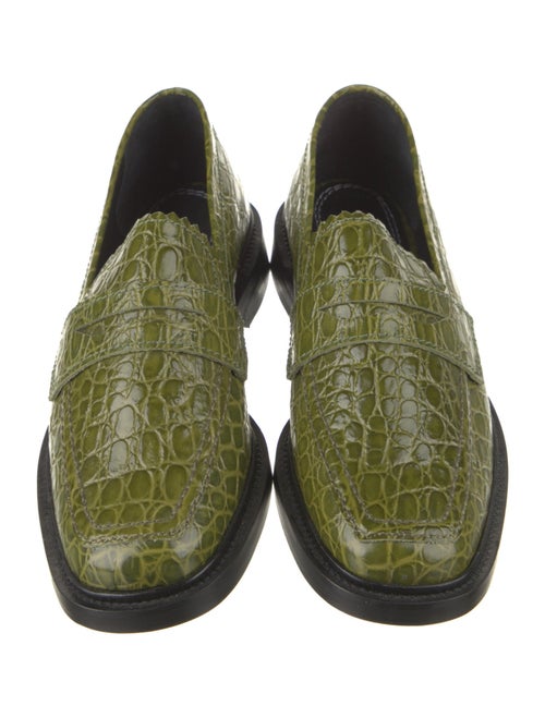 Nicole Saldana Embossed Leather Loafers