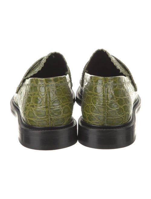 Nicole Saldana Embossed Leather Loafers