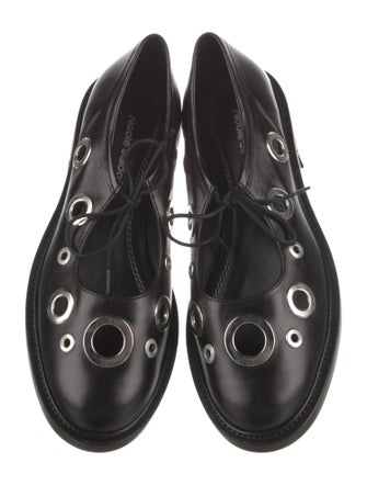 Nicole Saldana Leather Studded Accents Flats