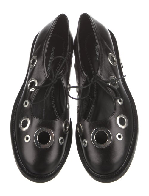 Nicole Saldana Leather Studded Accents Flats