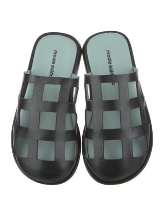 Nicole Saldana Leather Mules