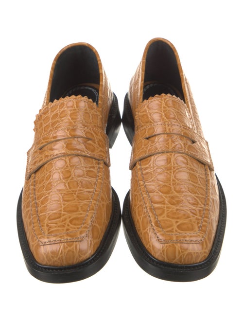 Nicole Saldana Leather Scalloped Accent Loafers