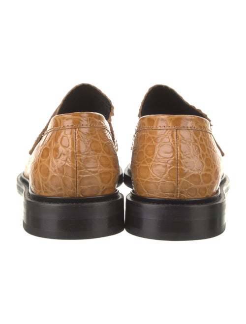 Nicole Saldana Leather Scalloped Accent Loafers