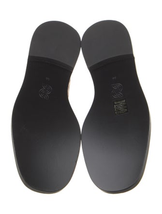 Nicole Saldana Leather Scalloped Accent Loafers