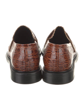 Nicole Saldana Leather Animal Print Loafers