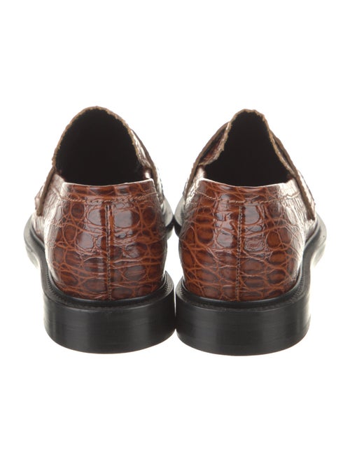Nicole Saldana Leather Animal Print Loafers