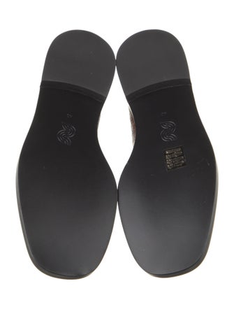 Nicole Saldana Leather Animal Print Loafers