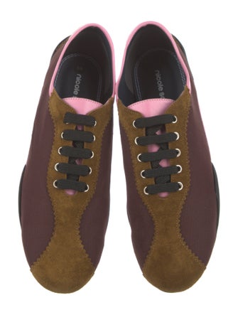 Nicole Saldana Colorblock Pattern Scalloped Accent Sneakers