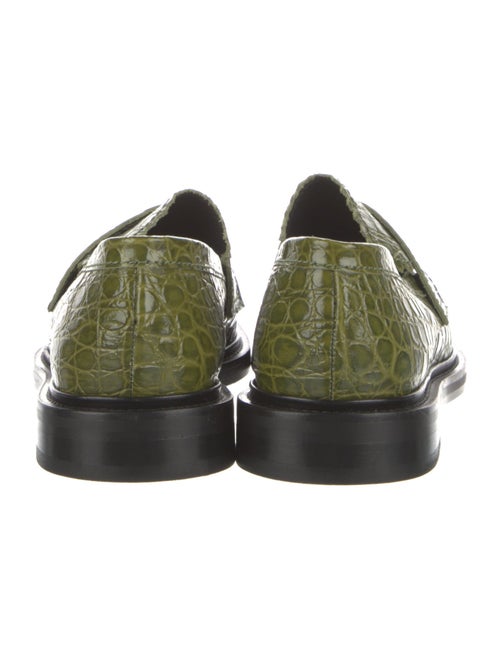 Nicole Saldana Embossed Leather Scalloped Accent Loafers