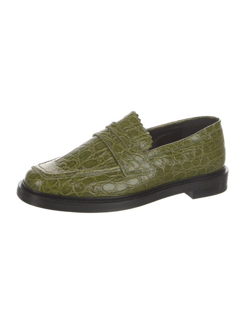 Nicole Saldana Embossed Leather Loafers