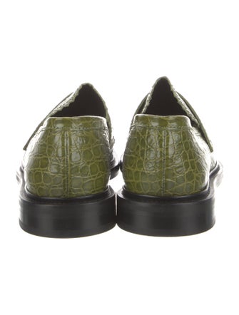 Nicole Saldana Embossed Leather Loafers