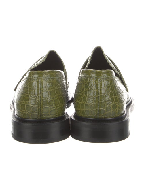 Nicole Saldana Embossed Leather Loafers