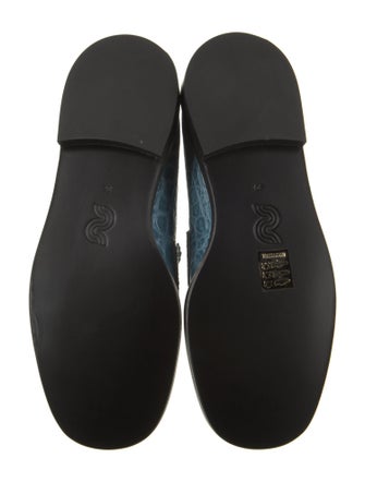 Nicole Saldana Embossed Leather Loafers