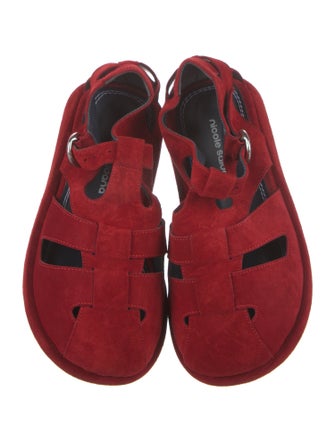 Nicole Saldana Suede Slingback Sandals