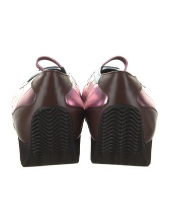 Nicole Saldana Leather Colorblock Pattern Sneakers