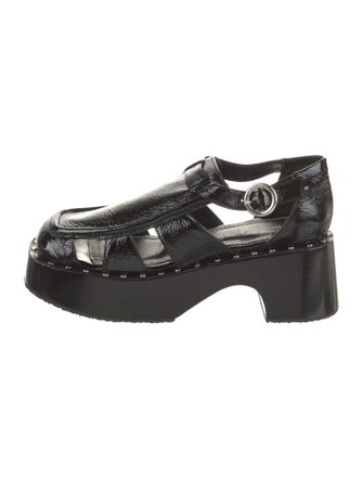 Nicole Saldana Patent Leather Gladiator Sandals