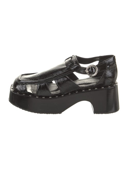 Nicole Saldana Patent Leather Gladiator Sandals