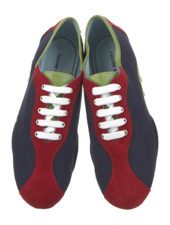 Nicole Saldana Colorblock Pattern Scalloped Accent Sneakers