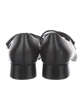 Nicole Saldana Leather Bow Accents Flats