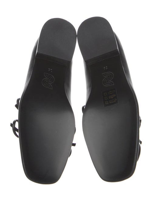 Nicole Saldana Leather Bow Accents Flats