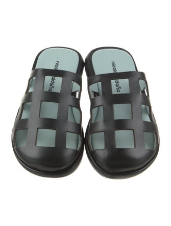Nicole Saldana Leather Slides