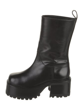 Nicole Saldana Leather Rain Boots