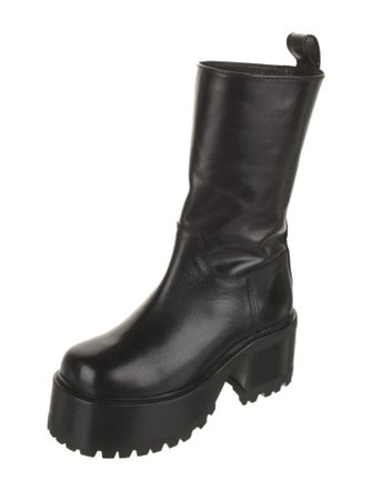 Nicole Saldana Leather Rain Boots