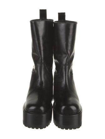 Nicole Saldana Leather Rain Boots