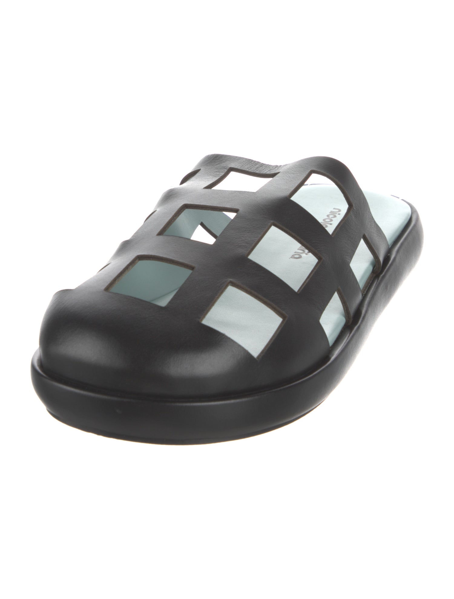 Nicole Saldana Leather Slides