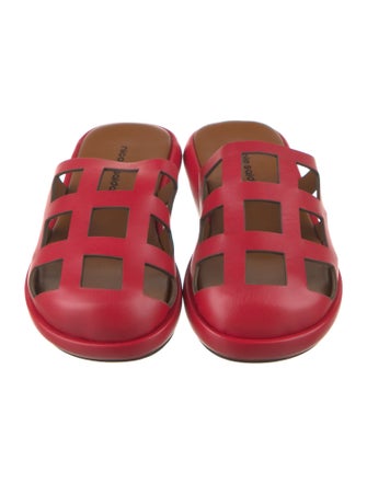 Nicole Saldana Leather Slides