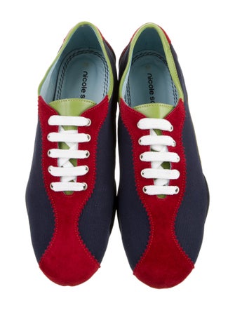 Nicole Saldana Colorblock Pattern Scalloped Accent Sneakers