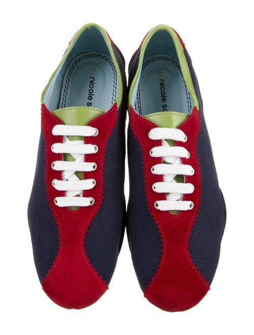 Nicole Saldana Colorblock Pattern Scalloped Accent Sneakers