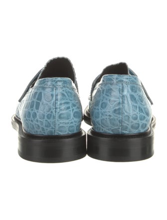 Nicole Saldana Embossed Leather Animal Print Loafers