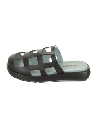 Nicole Saldana Leather Slides