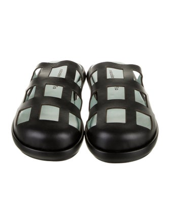 Nicole Saldana Leather Slides