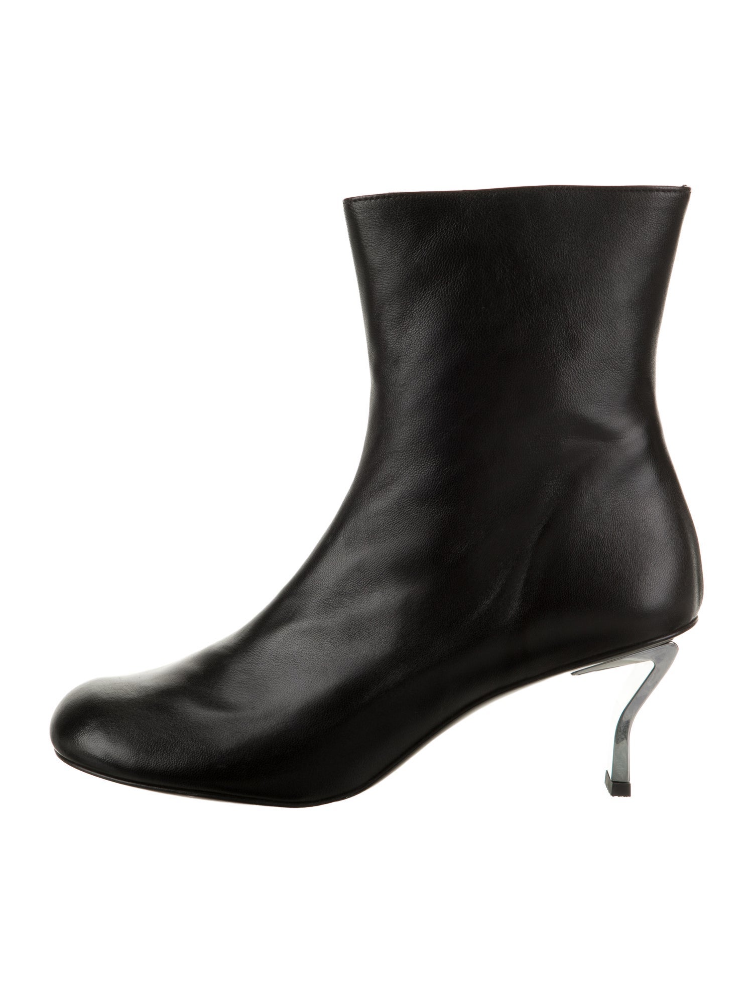 Nicole Saldana Leather Animal Print Boots