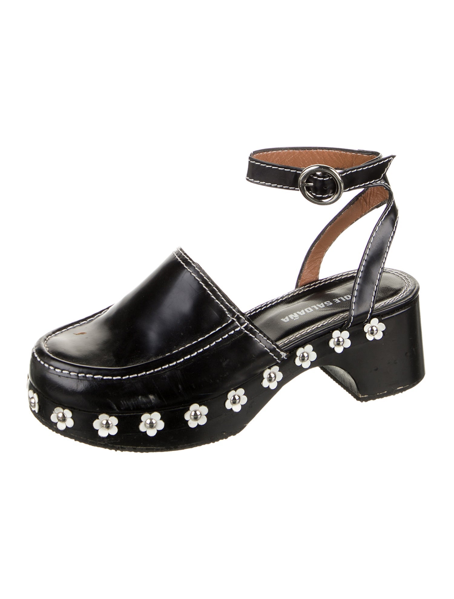 Nicole Saldana Leather Slingback Pumps