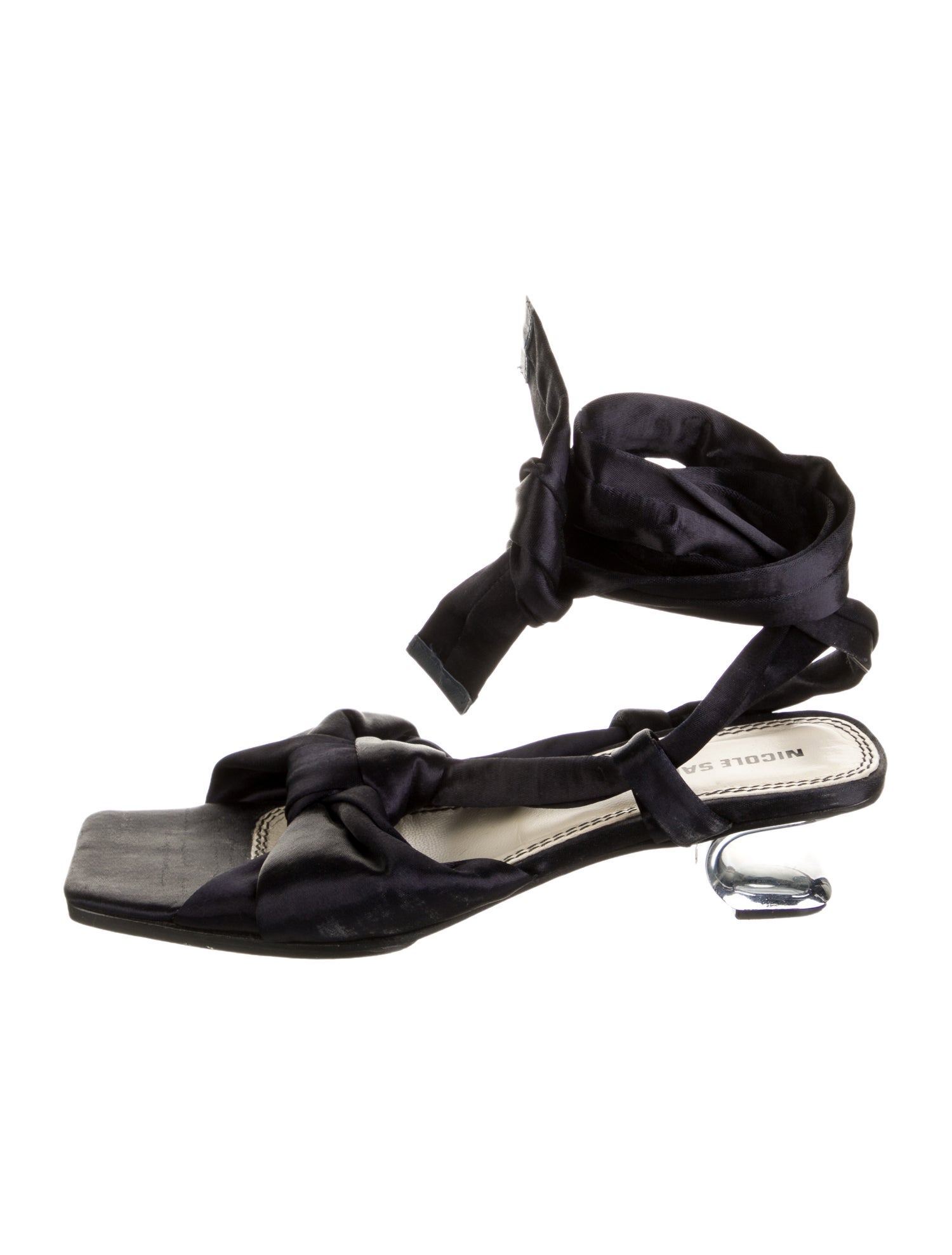 Nicole Saldana Satin Gladiator Sandals